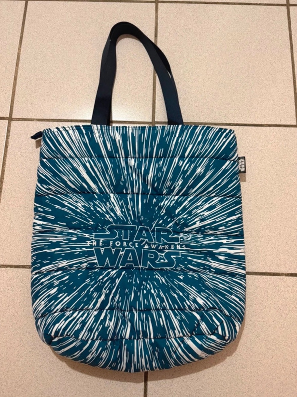 Star Wars The Force Awakens Teal Quilted Tote Bag